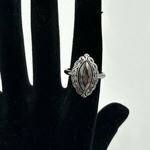 Avon Vintage Women's Statement Ring One Size Silver Tone Hematite